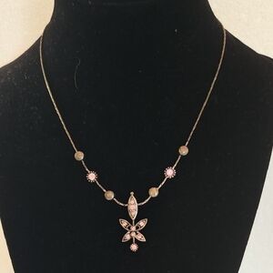 Elegant Pink Floral Necklace